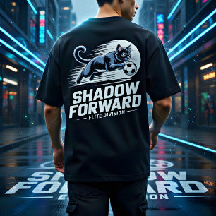 T-shirt Chemise de football Black Cat - Cadeau pour un fan