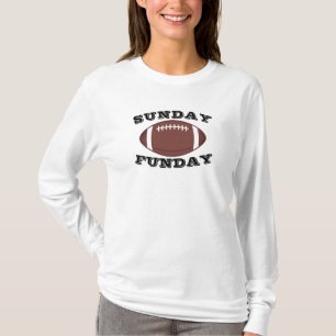 T-shirt Chemise de football Sunday Funday - Manches longue