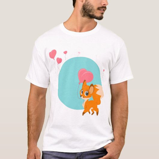 T-shirt Chemise de Fox de jour de ballon (Devant)