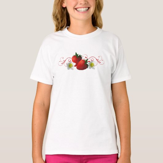 T-shirt Chemise de fraises de campagne (Devant)