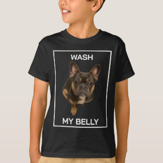 T-shirt Chemise de French Bulldog 'Lavez Mon Ventre' | Drô