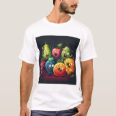 T-shirt Chemise de fruits heureux (Devant)