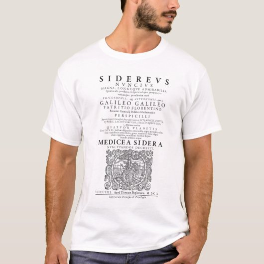 T-shirt Chemise de Galilée Sidereus Nuncius (Devant)