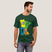 T-shirt Chemise de Geocache Minnesota 4-Colors (Devant entier)