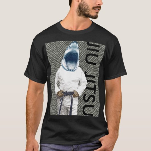 T-shirt Chemise de Gi de requin de BJJ Jiu Jitsu (Devant)