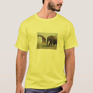 T-shirt chemise de girafe et d'éléphant