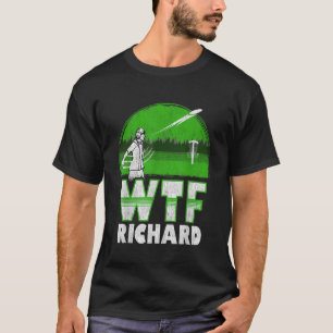 T-shirt Chemise de Golf Disque Hommes Drôle WTF Richard Di