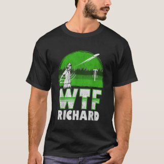 T-shirt Chemise de Golf Disque Hommes Drôle WTF Richard Di