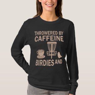 T-shirt Chemise de golf sur disque - Alimenté par Café, Bi