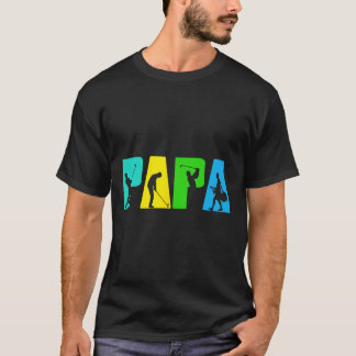 T-shirt Chemise de golfeur Papa rétro. Cadeaux de golf pou