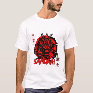 T-shirt Chemise de Guerrier Samouraï – Texte Anglais et Ja