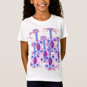 T-Shirt chemise de guitare pour des filles