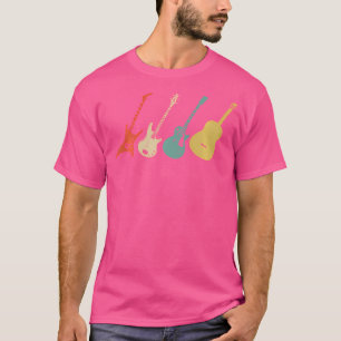 T-shirt Chemise De Guitare vintage Guitare Acoustique Et É