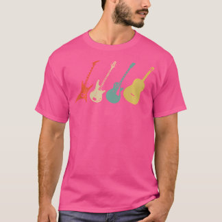 T-shirt Chemise De Guitare vintage Guitare Acoustique Et É