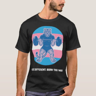 T-shirt Chemise de gym Trans Pride Tiger Lifter — Né comme