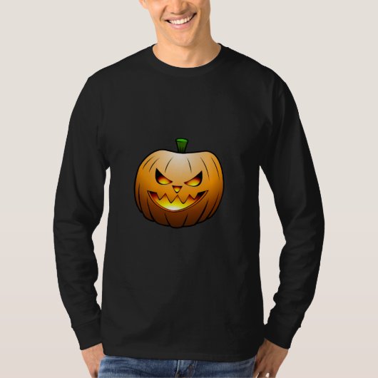 T-shirt Chemise de Halloween Citrouille (Devant)