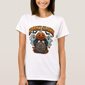 T-shirt Chemise de Halloween de saison effrayante vintage,