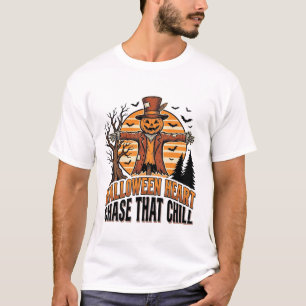 T-shirt Chemise de Halloween Épouvantail Gravure Vintage R