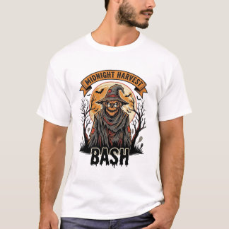 T-shirt Chemise de Halloween pour épouvantail Gravure vint
