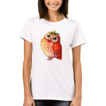 Chemise de hibou de fraise