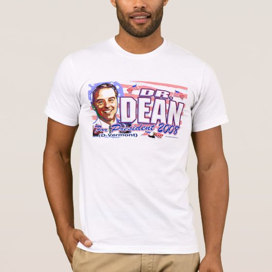 T-shirt Chemise de Howard Dean '08 (Devant)