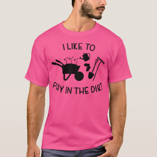 T-shirt Chemise de jardinage Chemise de jardin J'aime joue