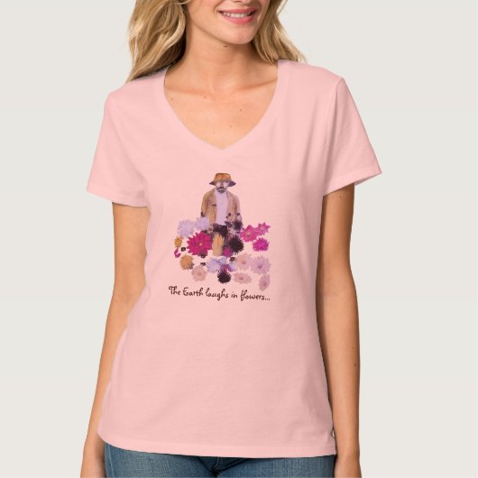 T-shirt Chemise de jardinier de dahlia (Devant)