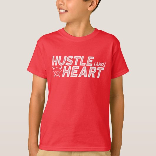 T-shirt Chemise de jeu Hustle and Heart pour les garçons (Devant)