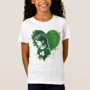 T-Shirt Chemise de Jour de la Saint Patrick Coeur Enfants