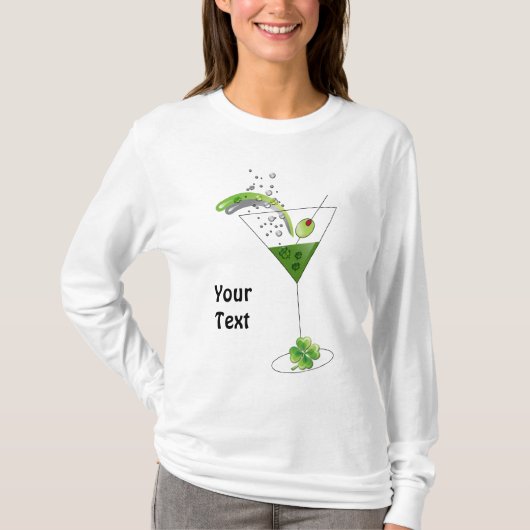 T-shirt chemise de jour du shamrock martini st patrick (Devant)