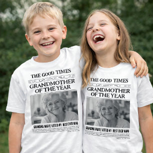 T-shirt Chemise de journal personnalisée, Grand-mère de l'