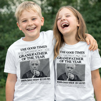 T-shirt Chemise de journal personnalisée, Grand-père de l'