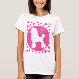 T-shirt Chemise de jupe de caniche avec le pois