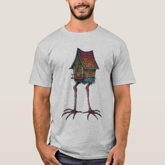 T-shirt Chemise de la cabane de Baba Yaga, du folklore sla (Devant)