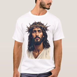 T-shirt Chemise de la Couronne d'épines de Jésus Gravure V