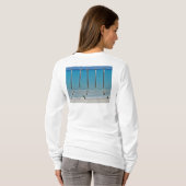 T-shirt Chemise de la douille des femmes de courrier de (Dos entier)