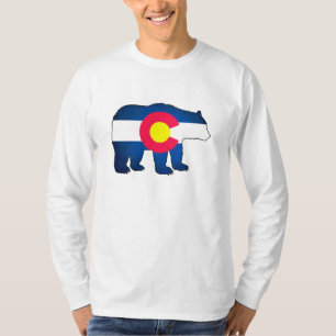 T-shirt Chemise de la douille des hommes d'ours de drapeau
