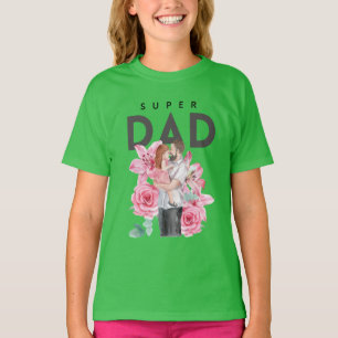 T-shirt Chemise de la Fête des Pères florale pour enfants