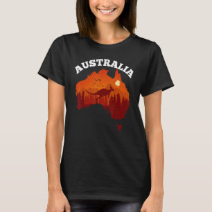 T-shirt Chemise de la Journée australienne Carte australie