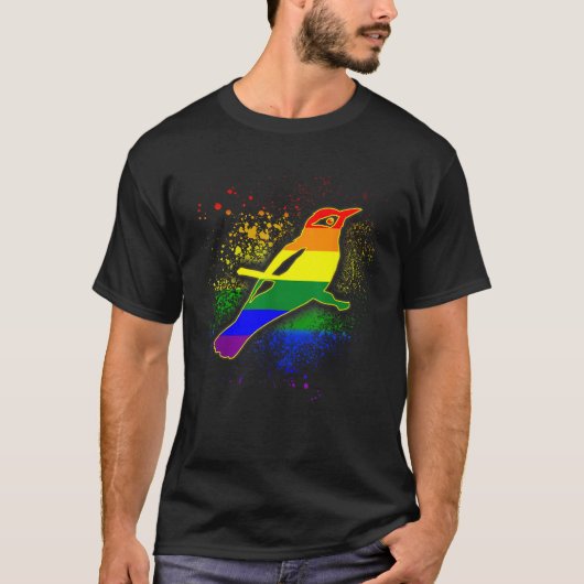 T-shirt Chemise de la Pride LGBT Oriole (Devant)