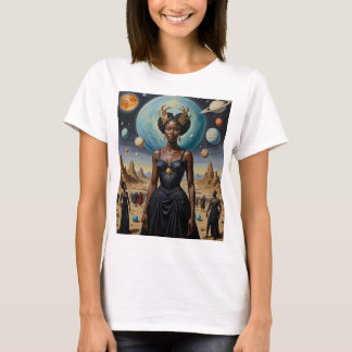 T-shirt Chemise de la reine cosmique de la couronne planét