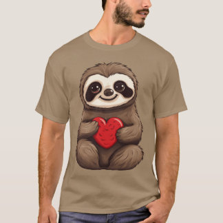 T-shirt Chemise de la Saint-Valentin et de l'amitié Sloth