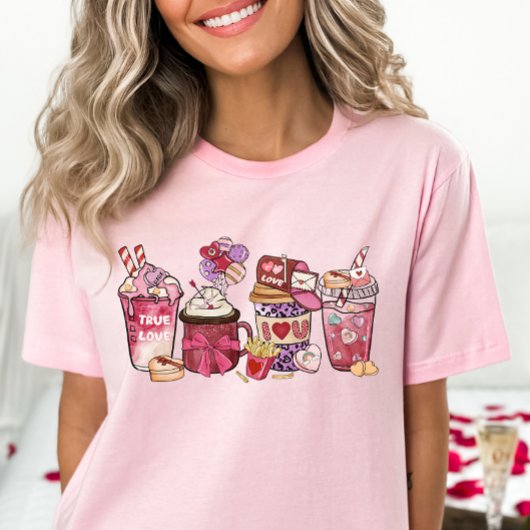 T-shirt Chemise de la Saint-Valentin pour femmes, Café de