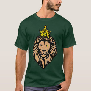 T-shirt Chemise de la tête de lion Roi Lion Chat Face Tee