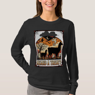 T-shirt Chemise de lama Halloween Drôle de cimetière Art_1