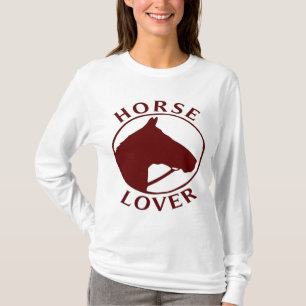 T-SHIRT CHEMISE DE L'AMANT LONGSLEEVE DE CHEVAL DE DAMES