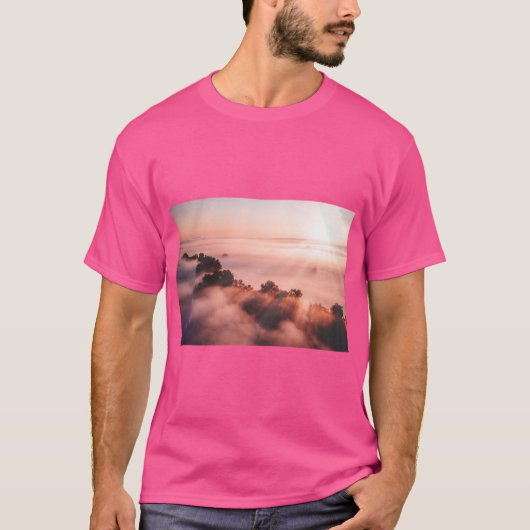 T-shirt Chemise de l'aube de la montagne brumeuse (Devant)