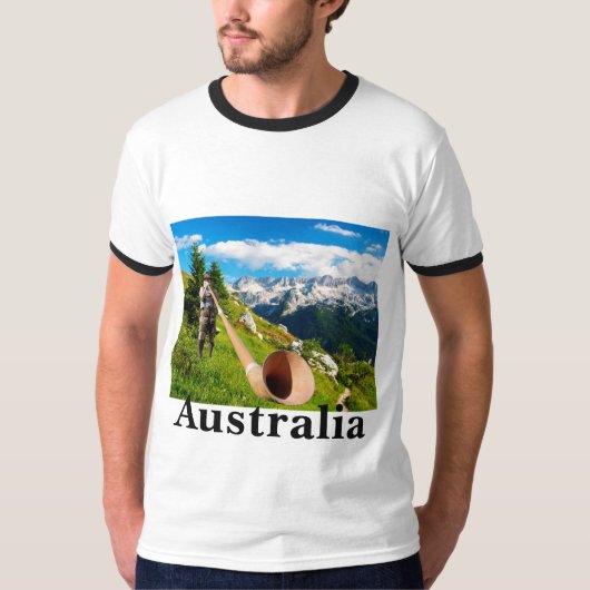 T-shirt Chemise de Lederhosen de l'Australie (Devant)