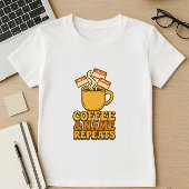 T-shirt Chemise de l'enseignant amusante; Café et nom répé