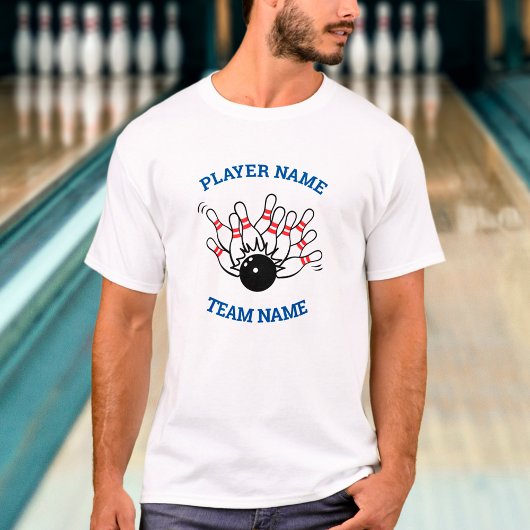 T-shirt Chemise de l'équipe de bowling - Logo de la grève 